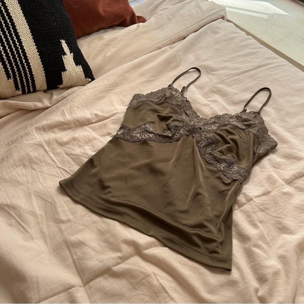 Vintage Lace Army Green Cami